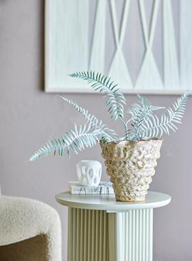 FQRLIVING丹麦Bloomingville Colleen手工制作陶器花瓣形泡泡花瓶