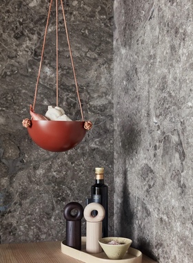 FQR LIVING丹麦OYOY  AKI 手工制作绘画波点白渐变奶黄托盘椭圆形