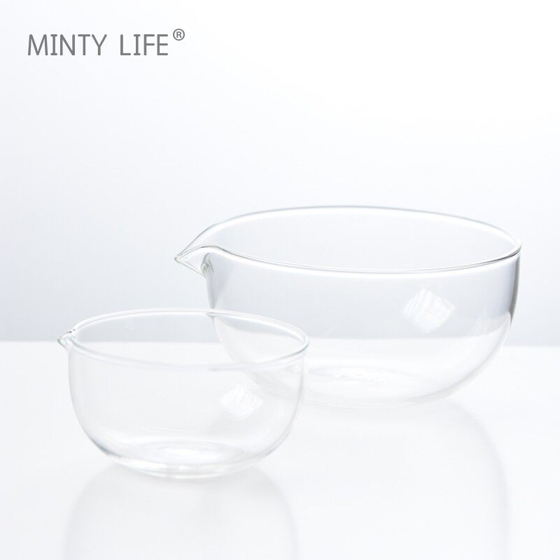 带引流嘴迷你小碗公道杯耐热玻璃碗 餐厅烘焙备料碗酱料碗可微波 - 图2