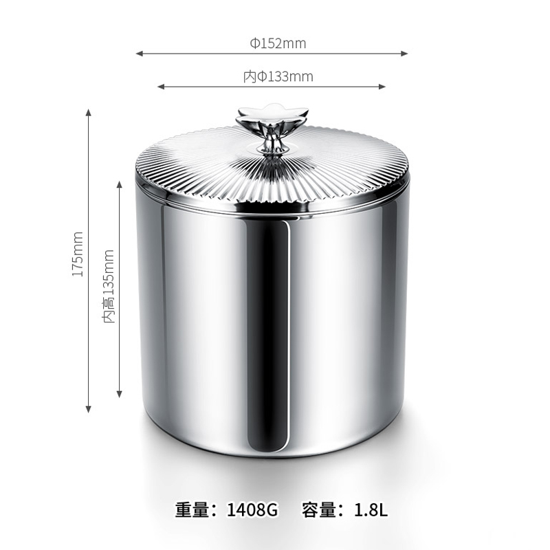 摩登MODERN轻奢双层冰桶冰块存放桶不锈钢商用创意香槟桶红酒冰镇 - 图1
