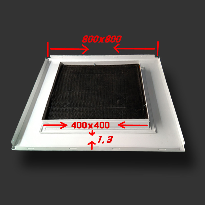 集成吊顶铝扣板通风口中央空调出风回风厨房嵌入式面板天花检修口-图1