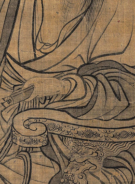 李公麟维摩居士像玄关书房装饰