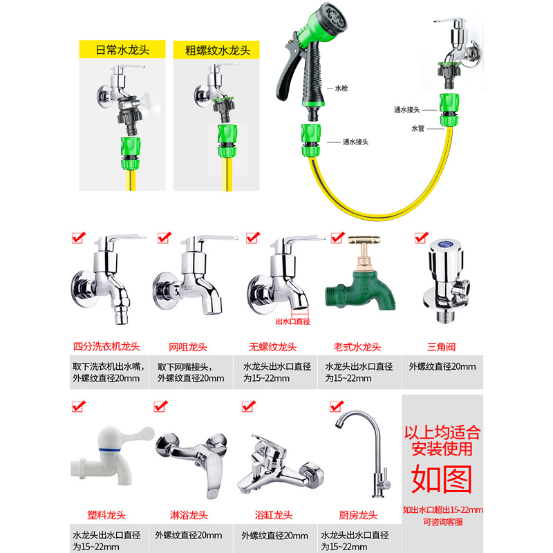 浇花洒水喷头浇菜的撒水喷头菜园浇水专用水枪神器喷水的水管喷枪-图1