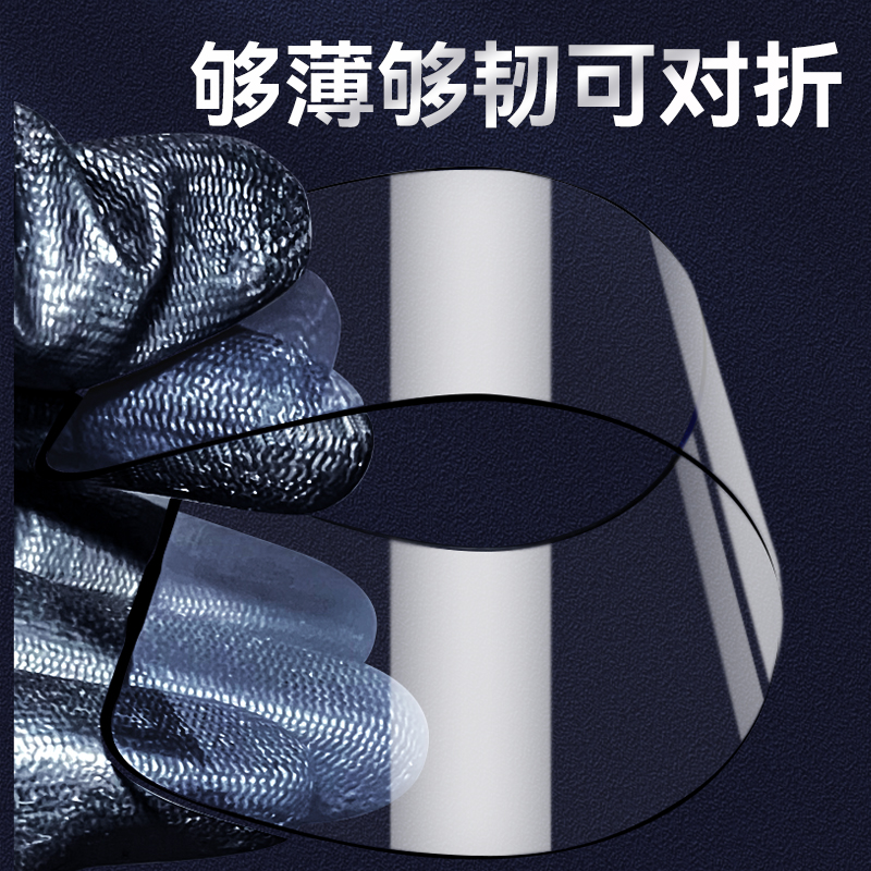 麦升O型对折钢化膜适用苹果16超强增透15手机贴膜XR防爆刮碎12高清14PLUS高铝13PROMAX全屏覆盖保护X疏水油层 - 图2