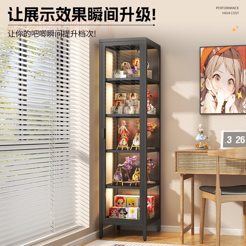 速发展示柜家用防透玻璃尘明模型玩具收纳陈列柜摆件架 - 图3