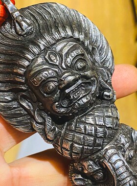 速发尼泊尔刚工 大黑金金刚橛 法器 铜鎏金彩绘普巴天手橛 金刚杵