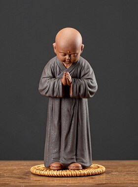 速发禅式陶瓷中意紫砂可爱创意小和件茶宠摆尚茶室茶宠桌面客厅品