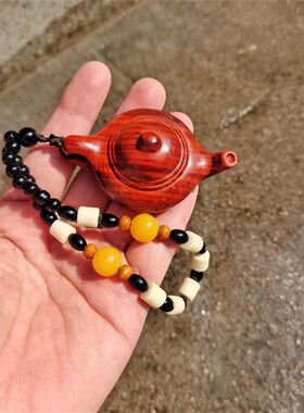 保真速发把把胡打麻将赢r钱神器把把壶手把件紫砂金丝楠木小叶紫