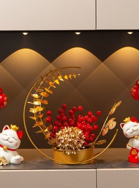 速发入户用关招财猫摆件新家装饰乔客厅鞋柜家居饰品品迁布置玄品