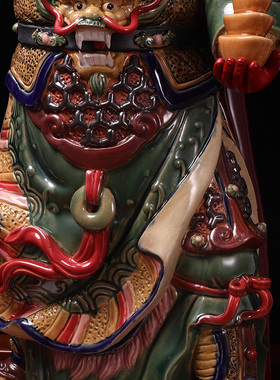 速发文武财神红脸关公石湾关公神像关二爷关羽佛像公司开业招财镇