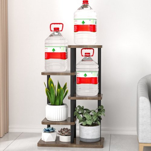 花架子客厅落地式新款可移动铁艺花架多层实木花盆架阳台高置物架 - 图1