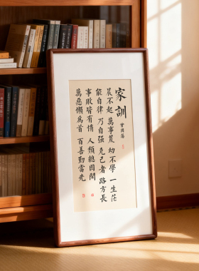 晨不起万事荒书法挂画字画摆件