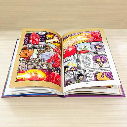 英文原版 Hilo Book 4: Waking The Monsters 希罗书系列 精装 吉娜 儿童全彩漫画桥梁章节小说 - 图0