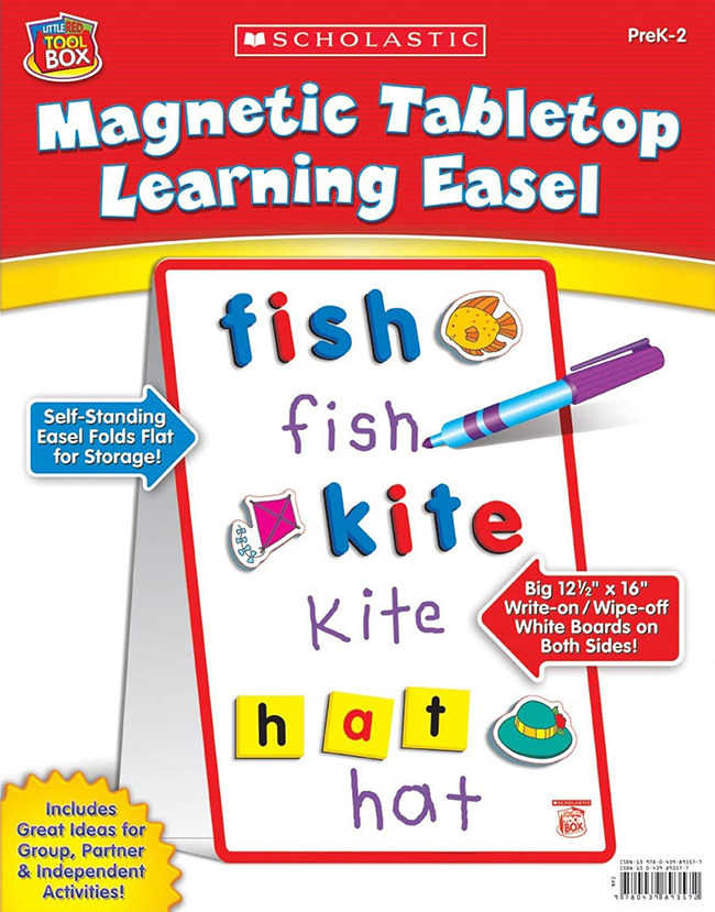 英文原版Little Red Tool Box MagneticTabletop LearningEasel学乐小红工具箱磁性桌面学习架学前教育字母学习与组词教具