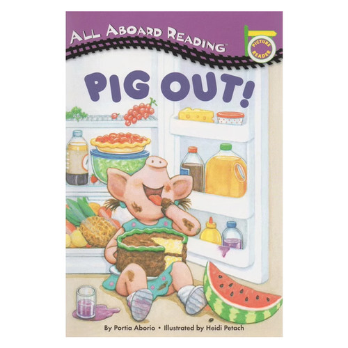 Penguin Group系列 All Aboard Reading：Pig Out! 大吃特吃 培珽推荐书单第1一阶段绘本 分级阅读读物故事书 英文原版 - 图0