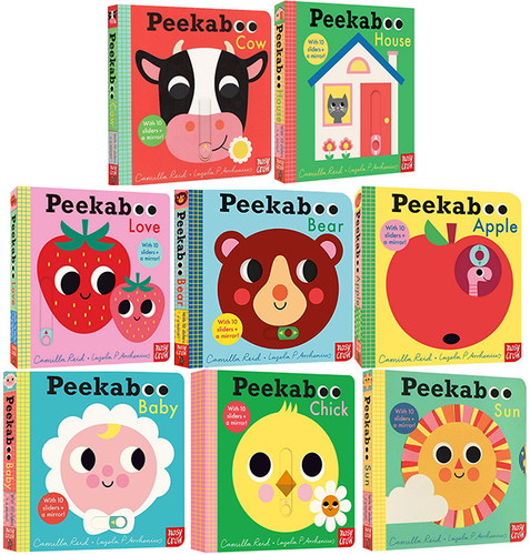 Nosy Crow Peekaboo 躲猫猫系列 0-3岁儿童机关操作游戏书 恐龙/牛牛/狮子/小鸡 动物园系列 英文原版 培养幼儿想象力 - 图0