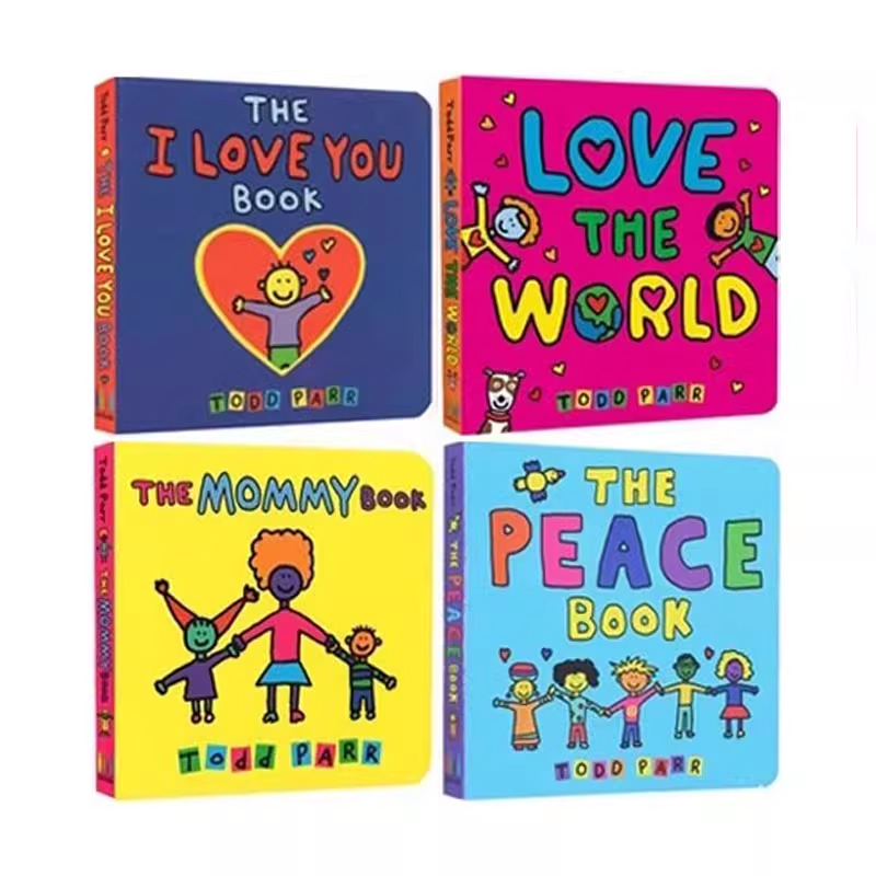 英文原版 Todd Parr Love The World/The Peace Book 4册 纸板书 淘弟有个大世界 环保主题 多元文化儿童启蒙阅读