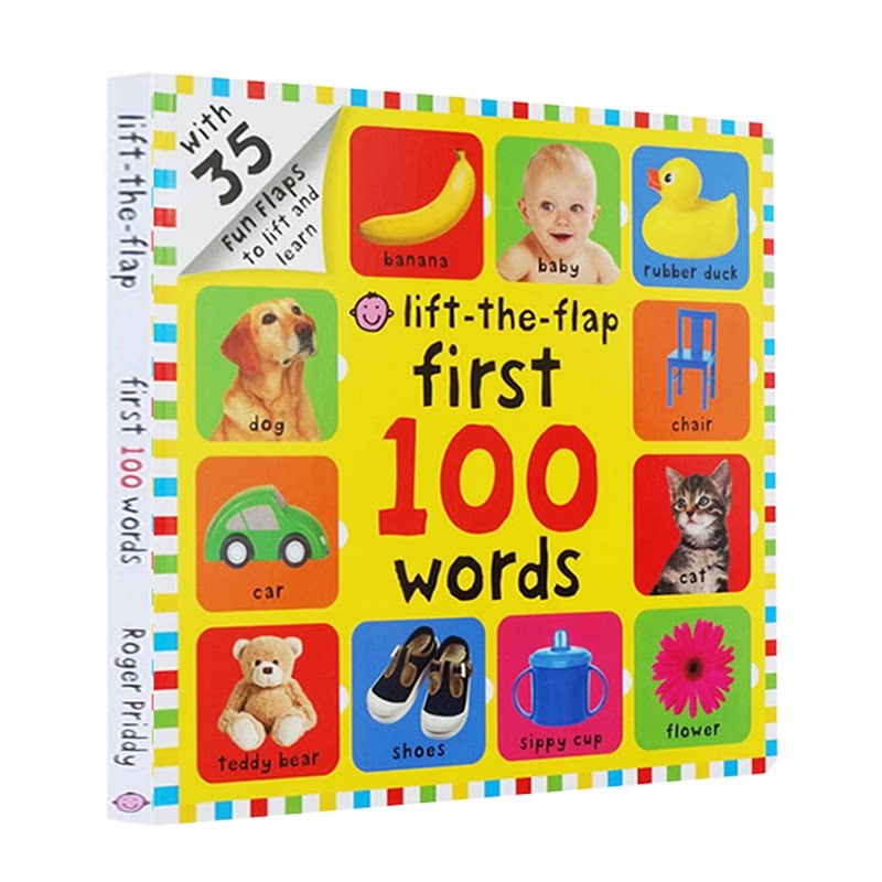 启蒙认知100词系列 First 100 Words/Animals/Colors 幼儿单词学习纸板书 英文原版 常见单词图解读物 Roger Priddy