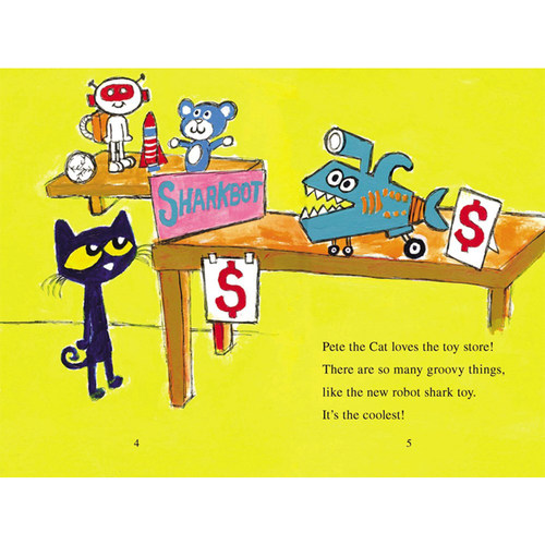 英文原版 Pete the Cat Saves Up皮特猫 my First I Can Read分级读物儿童绘本图画故事书-图0