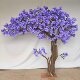 Simulated jacaranda tree, large fake cherry blossom tree, purple floor-to-ceiling indoor and outdoor wedding scenic spot decoration, fake peach blossom landscaping