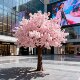 Simulated cherry blossom tree, peach blossom fake tree, large wishing tree