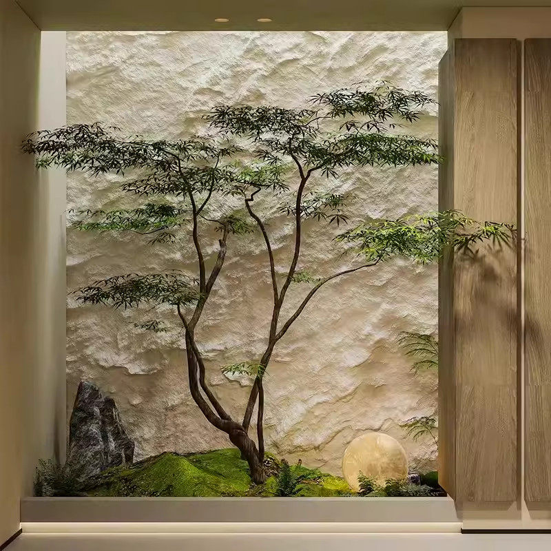 仿真绿植鸡爪槭假枫树造景橱窗商场茶室仿生植物装饰景观摆件套装,淘宝优惠券,粉丝福利购,淘宝优惠卷