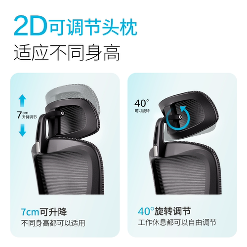 得力办公椅办公座椅舒适久坐全网座椅分区护腰人体工学电脑椅转椅 - 图3