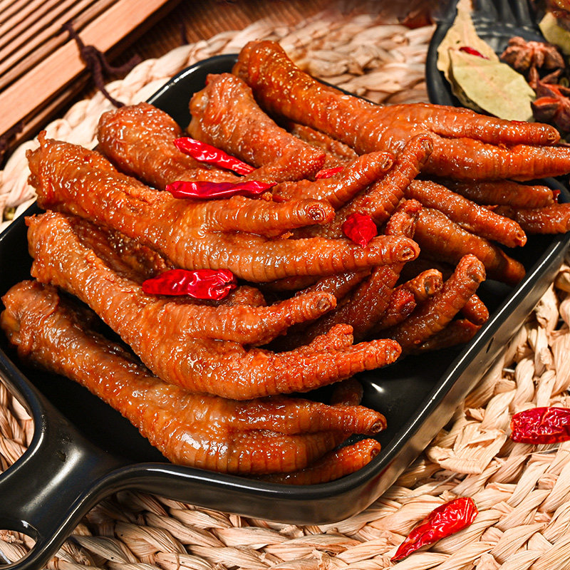 好吃君虎皮凤爪香辣鸡爪秘辣火锅卤香网红休闲零食即食解馋熟卤食