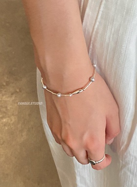 燕归原创银鱼儿国风淡水珍珠手链