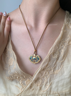 燕归冰棠葫芦国风足银轻奢项链女