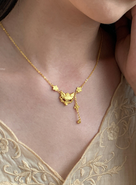 燕归花月狐国风足银百搭项链女