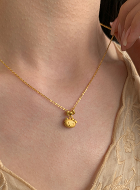 燕归嘻嘻猫足银百搭轻奢项链女