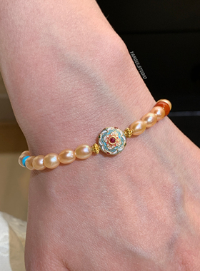 燕归露桑子国风珍珠百搭手链女