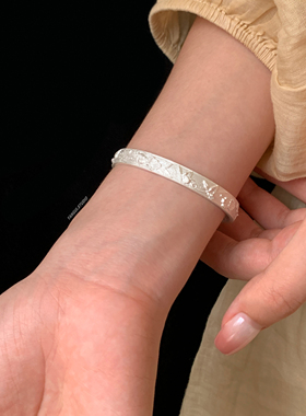 燕归衔春蝶国风足银百搭手镯女