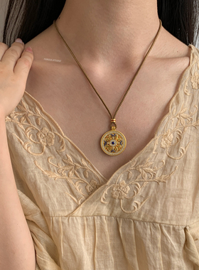 燕归岚寻盘国风新中式足银项链女