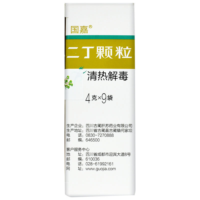 国嘉4g*9袋/盒清热解毒二丁颗粒 杏林春堂大药房解热镇痛