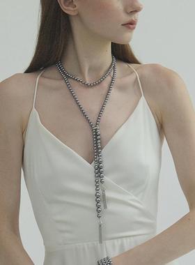 缪斯女神系列珍珠流苏项链毛衣链