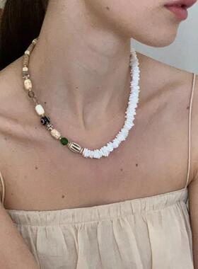 巴哈马回声贝壳串珠手工项链