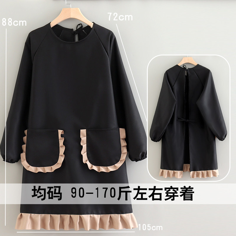新款围裙长袖厨房家用可爱做饭透气女罩衣工作服定制logo印字,淘宝优惠券,粉丝福利购,淘宝优惠卷