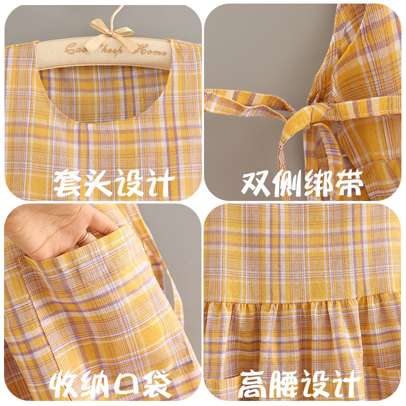 森系布料小清新围裙透气耐磨薄款新款罩衣无袖围腰工作服定制,淘宝优惠券,粉丝福利购,淘宝优惠卷