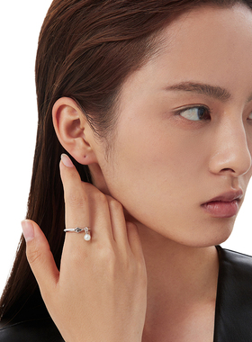 KLINKLIN情侣表情珍珠开口戒