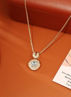 源头工厂锆石满钻吊坠项链高级