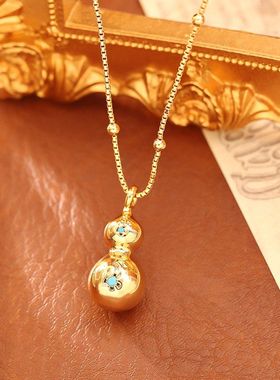 爆款中国风拉丝葫芦福禄项链高级