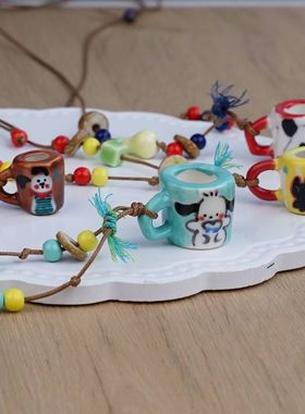 景德镇陶瓷项链水杯礼物挂件毛衣