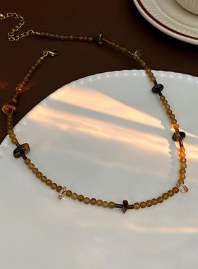 新中式美拉德风串珠项链女款高级