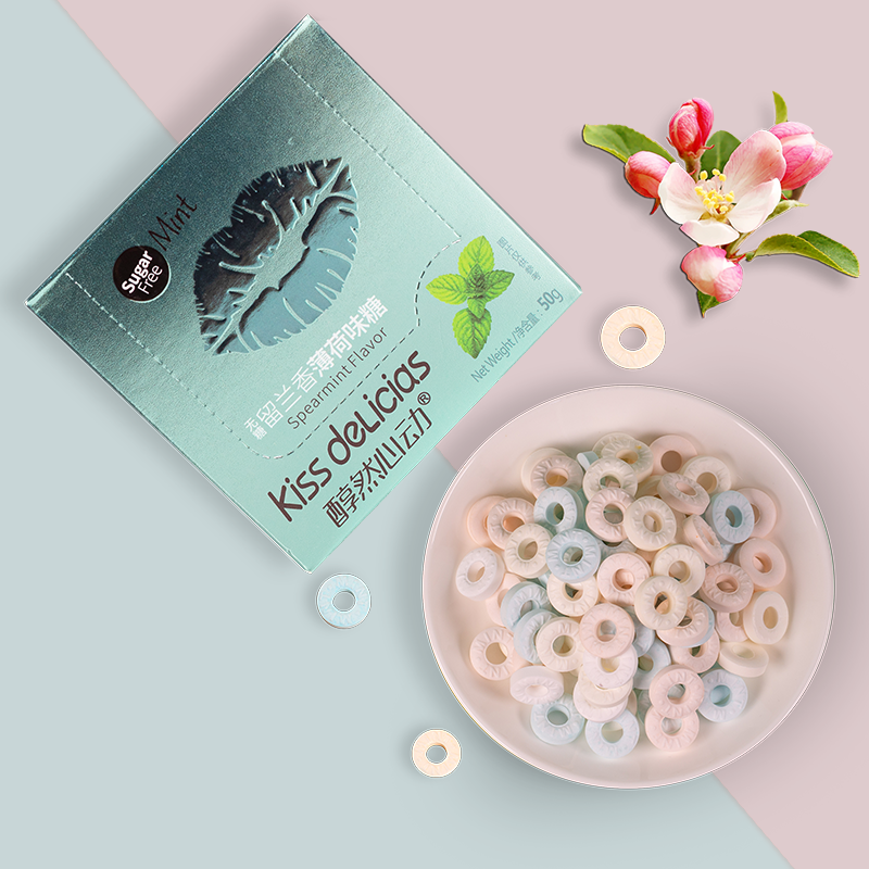 海亿kiss醇然心动无糖薄荷糖清新口气海盐无糖薄荷糖水果味接吻糖,淘宝优惠券,粉丝福利购,淘宝优惠卷