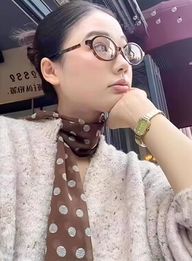 夏季薄款网纱花朵长条丝巾窄围巾韩国ins配饰小领巾白色蕾丝围脖