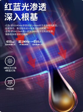 【英国新概念研发】EMS震动健发梳防脱育发养护发囊LLLT激光梳