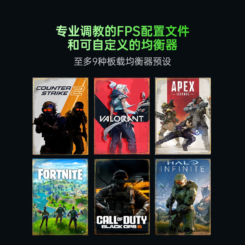 Razer雷蛇旋风黑鲨V3蓝牙无线三模THX电脑头戴式游戏耳机麦三角洲 - 图2