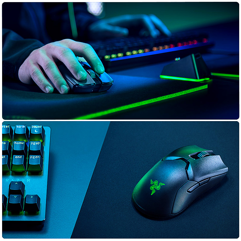 Razer雷蛇无线鼠标毒蝰终极版充电款蝰蛇电脑电竞游戏底座双模RGB-图0